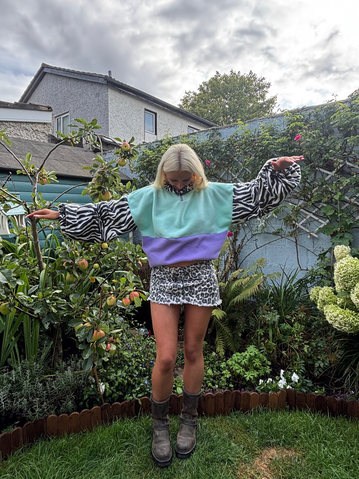 Zebra Sleeve Fleece M/L