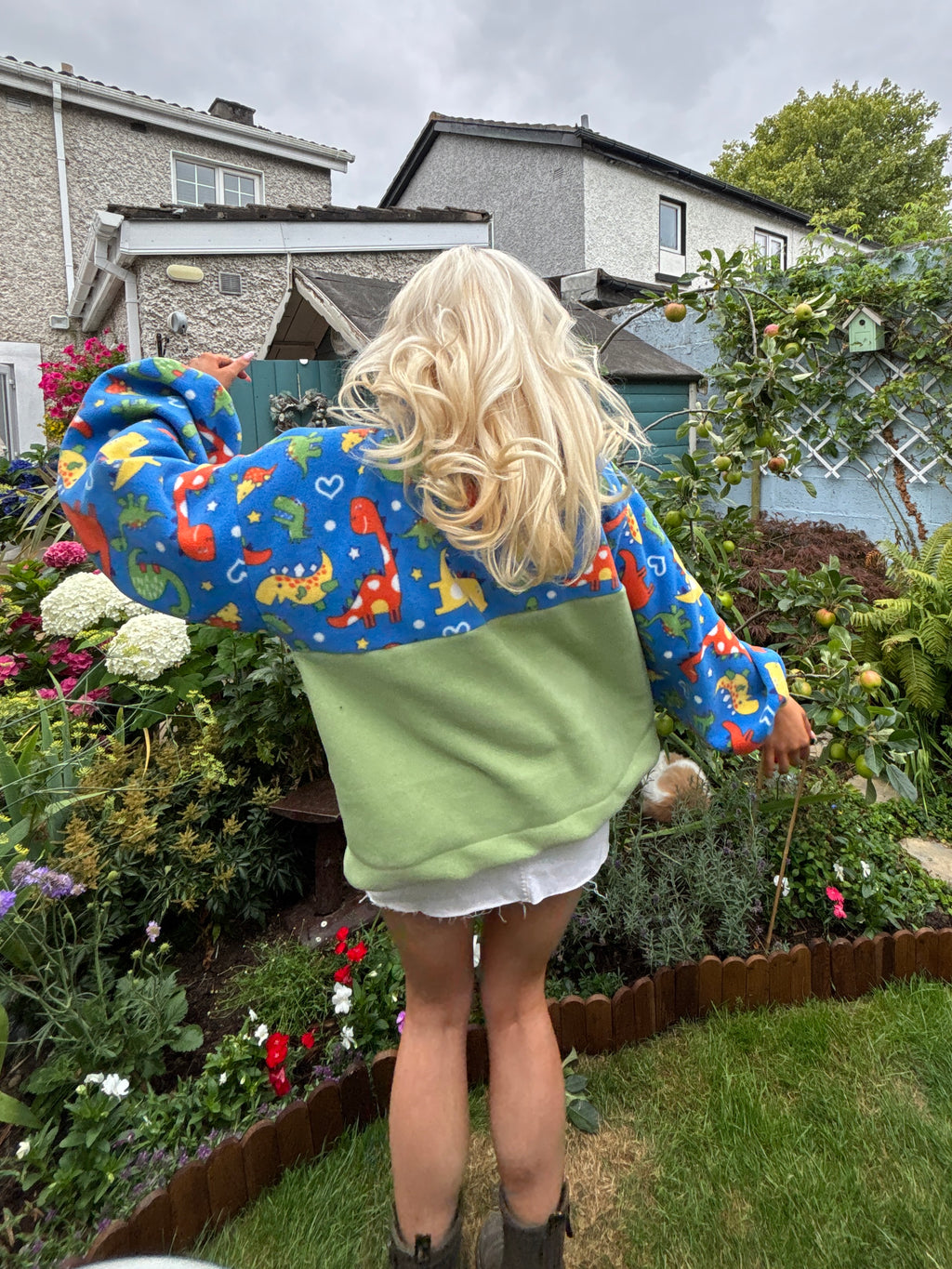 Dinosaur Blue Fleece M/L