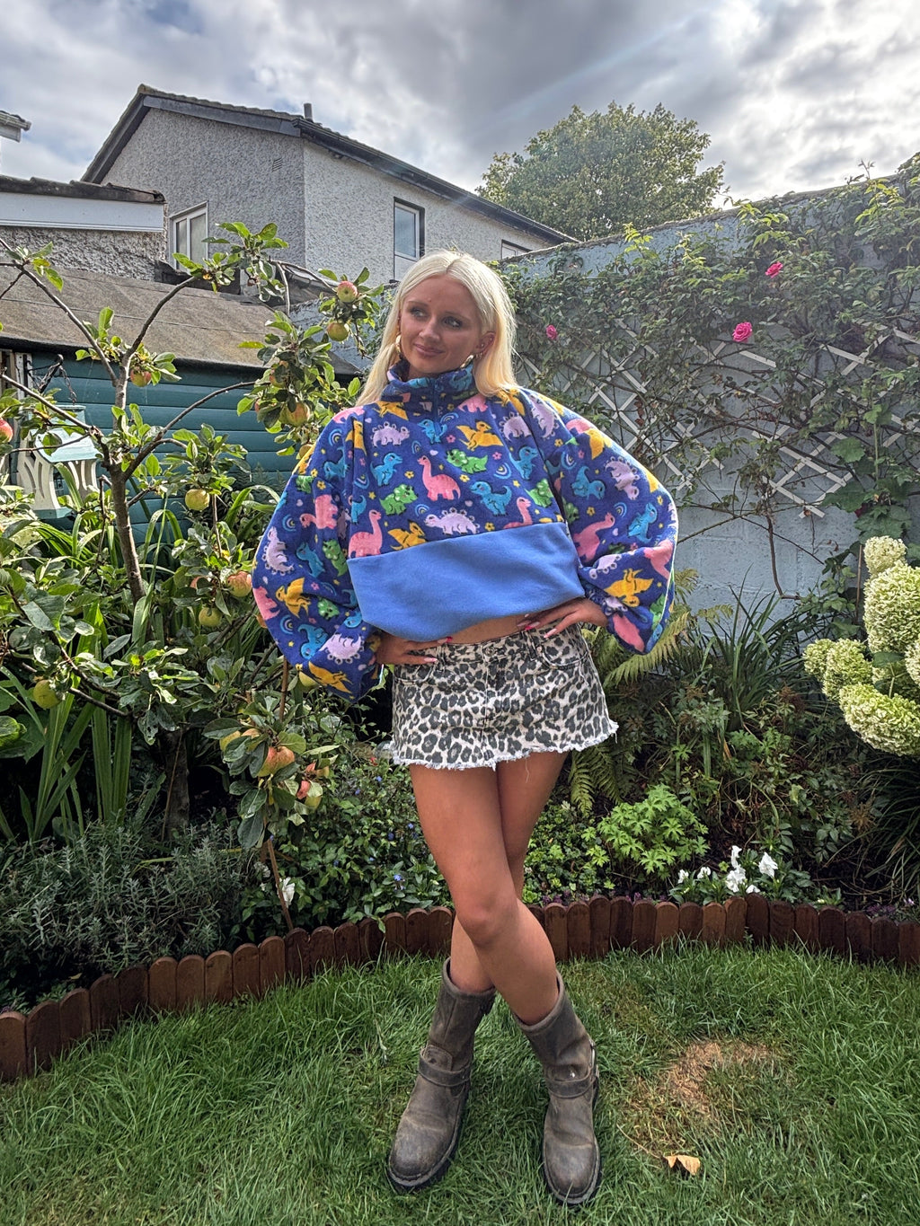 Dinosaur Cartoon Fleece M/L