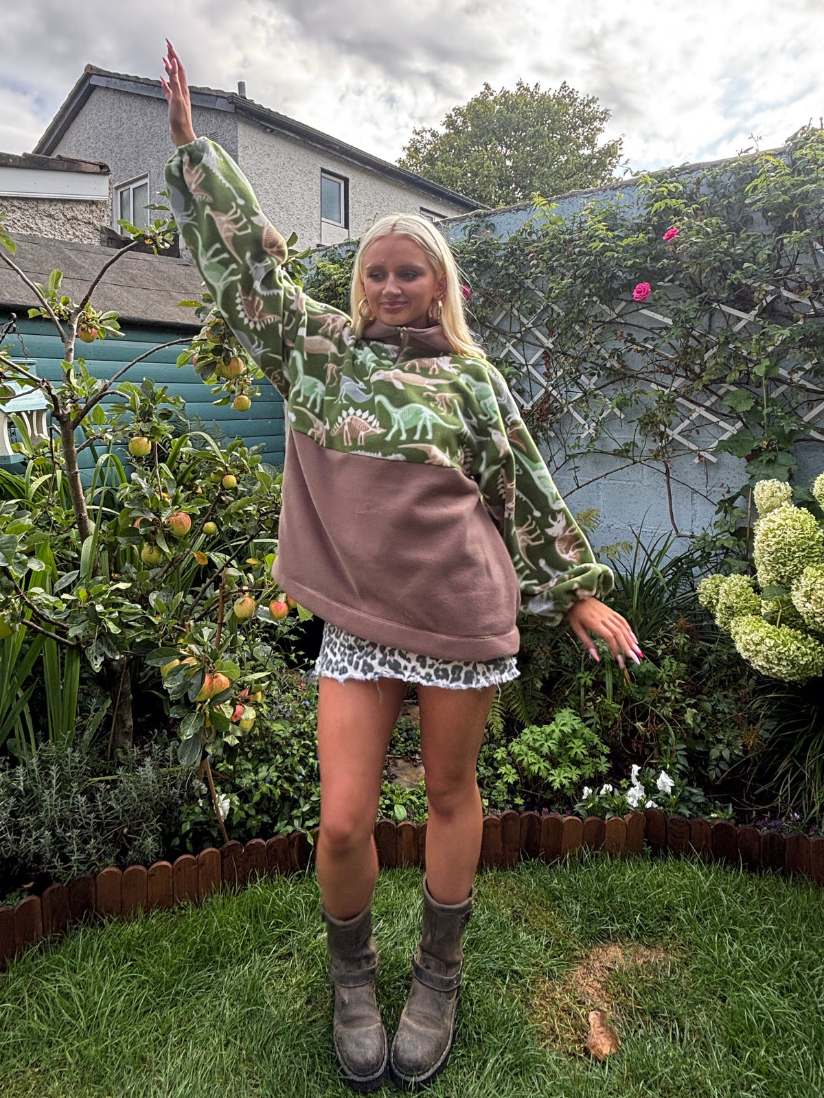 Dinosaur Green Fleece M/L