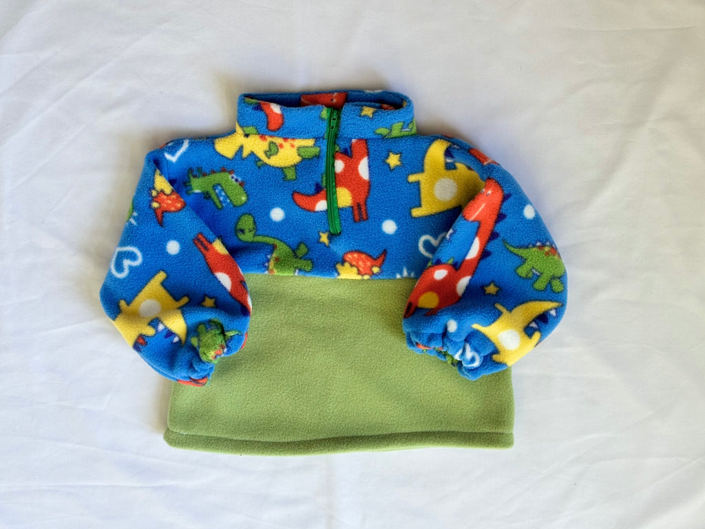 Dinosaur Blue Baby Fleece