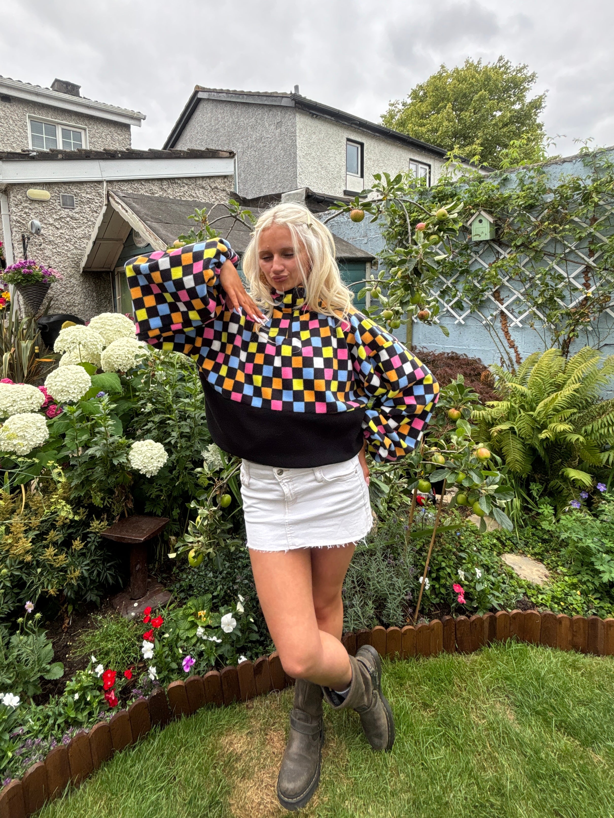 Checkered Fleece M/L