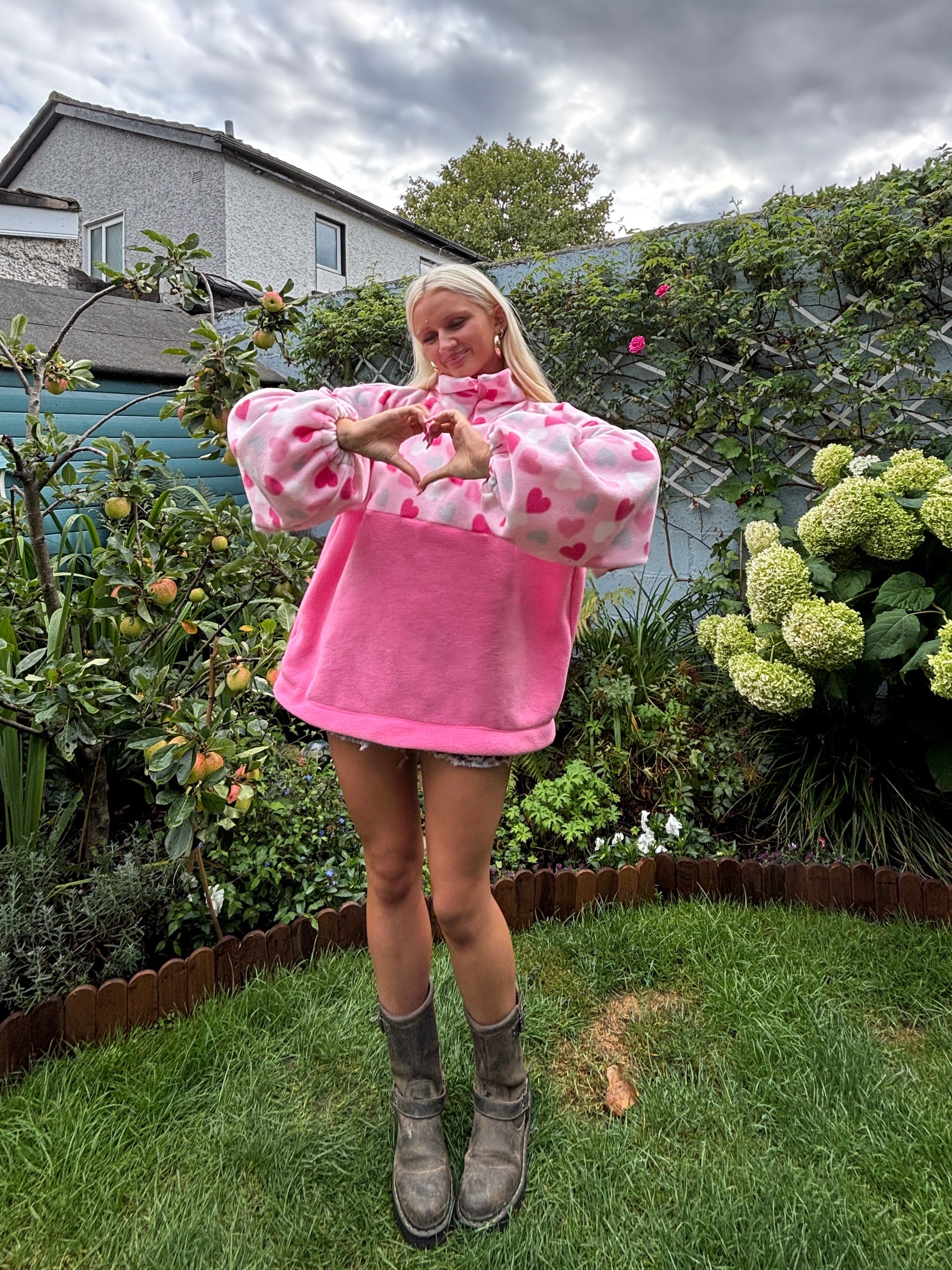 Heart Fleece M/L