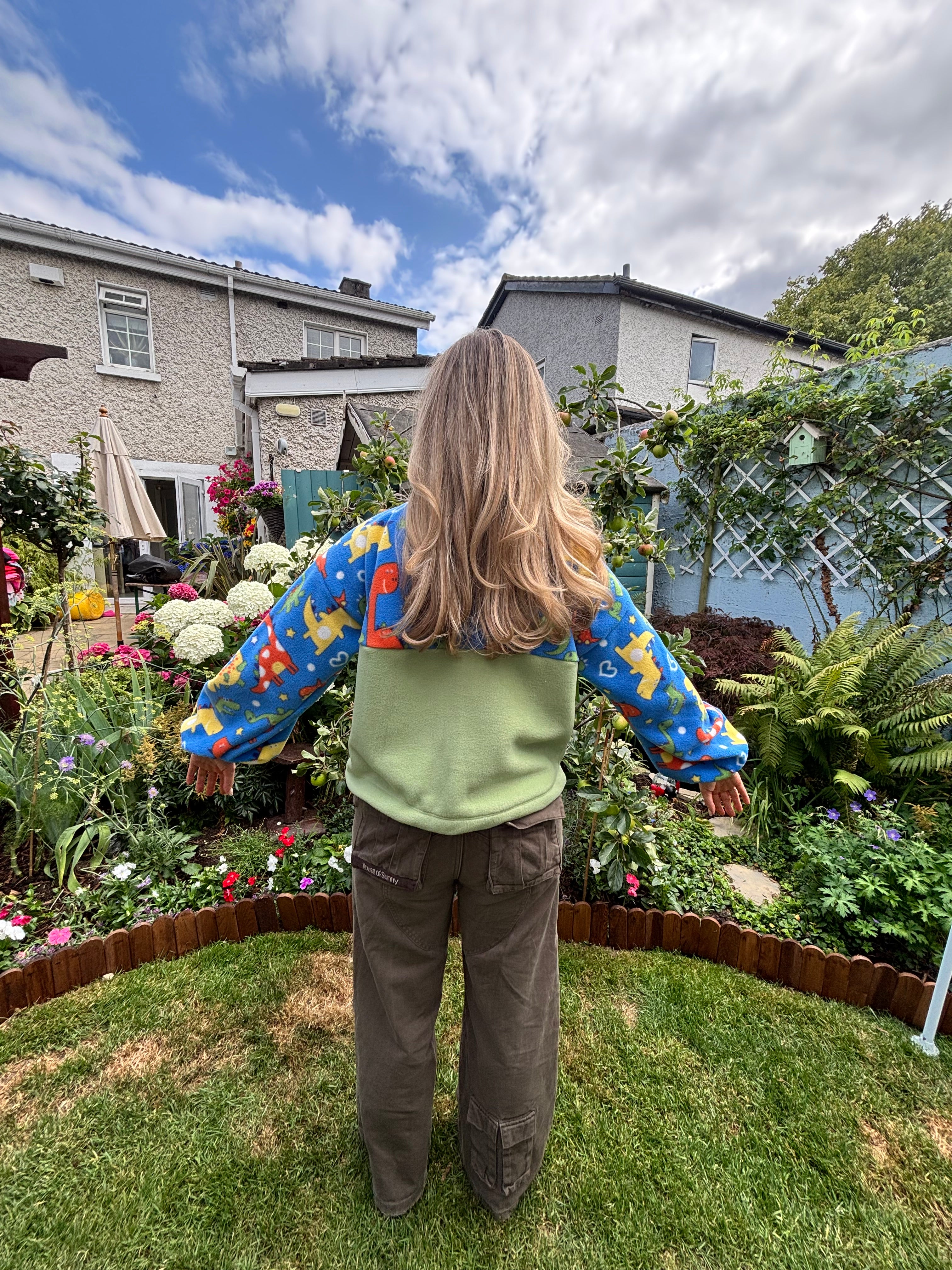 Dinosaur Blue Fleece XS/S